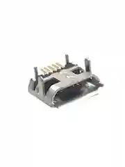 10 штук Гнездо micro-USB 5конт smd (нижнее крепление, 4 крепежа в плату)