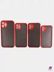 Красный чехол пластиковый противоударный с защитой камеры для iPhone 12 Mini/12/12 Pro/12 Pro Max