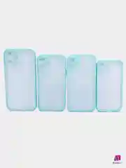 Бирюзовый чехол пластиковый противоударный с защитой камеры для iPhone 12 Mini/12/12 Pro/12 Pro Max