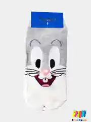 Серый носки "Looney Tunes. Багз Банни" Безумные мотивы, короткие