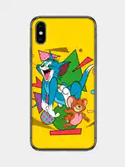Чехол-накладка для iPhone XR, "Tom & Jerry" (Том и Джерри), прозрачный