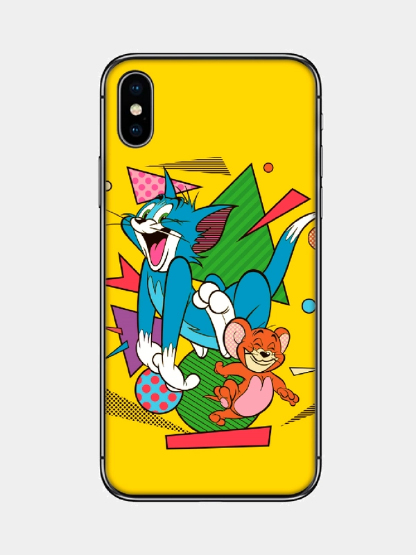 Чехол-накладка для iPhone XR, "Tom & Jerry" (Том и Джерри), прозрачный