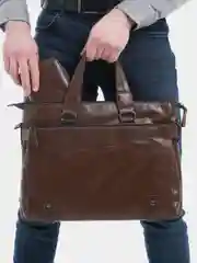 Терракотовый портфель мужской, с кошельком, через плечо, деловая сумка, для документов, для ноутбука