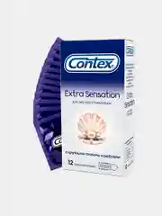 Презервативы Contex "Extra Sensation" с крупными точками и ребрами, 12 штук