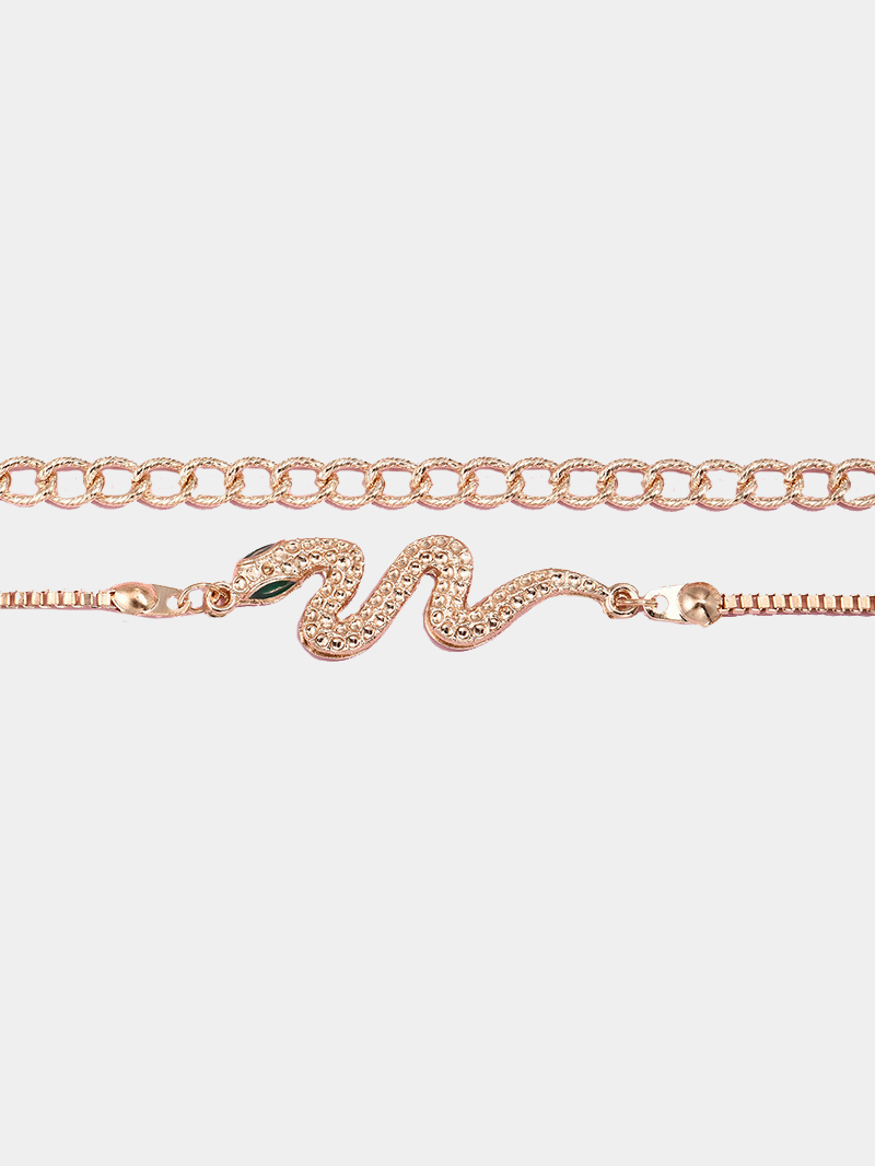 Женский браслет-цепочка в форме змеи купить по цене 140.28 ₽ винтернет-магазине KazanExpress