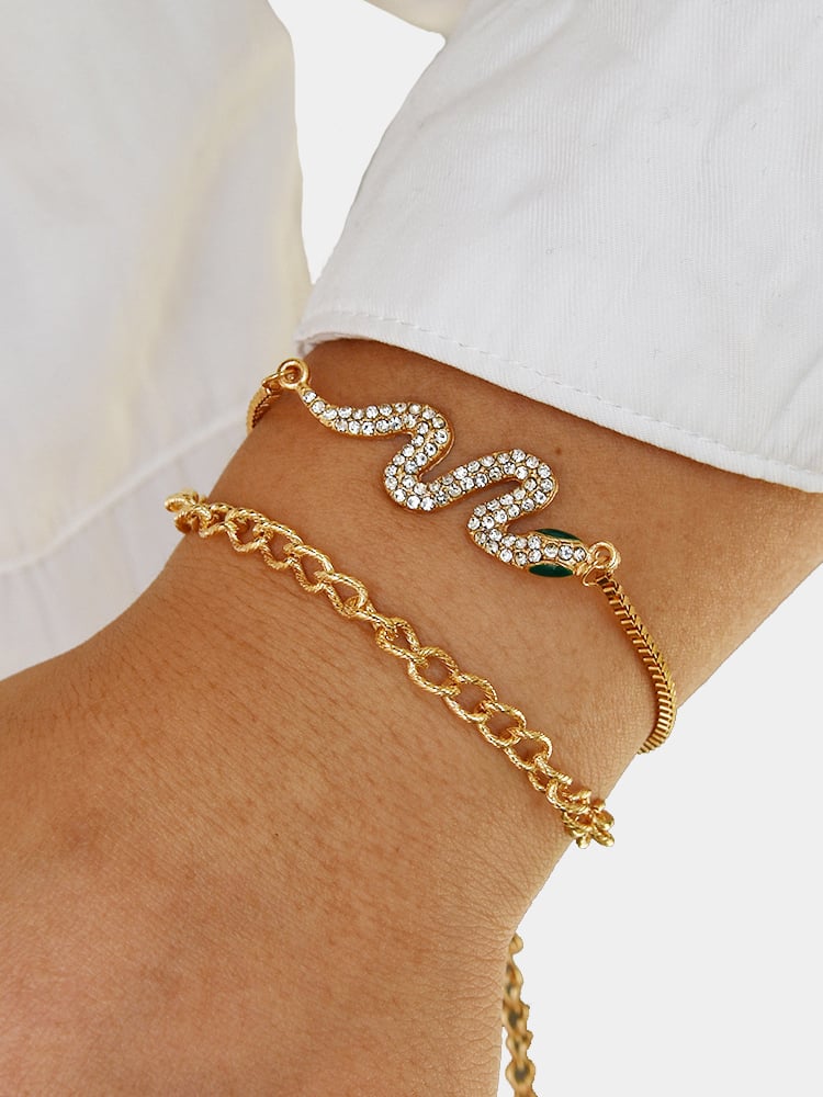 Женский браслет-цепочка в форме змеи купить по цене 140.28 ₽ винтернет-магазине KazanExpress