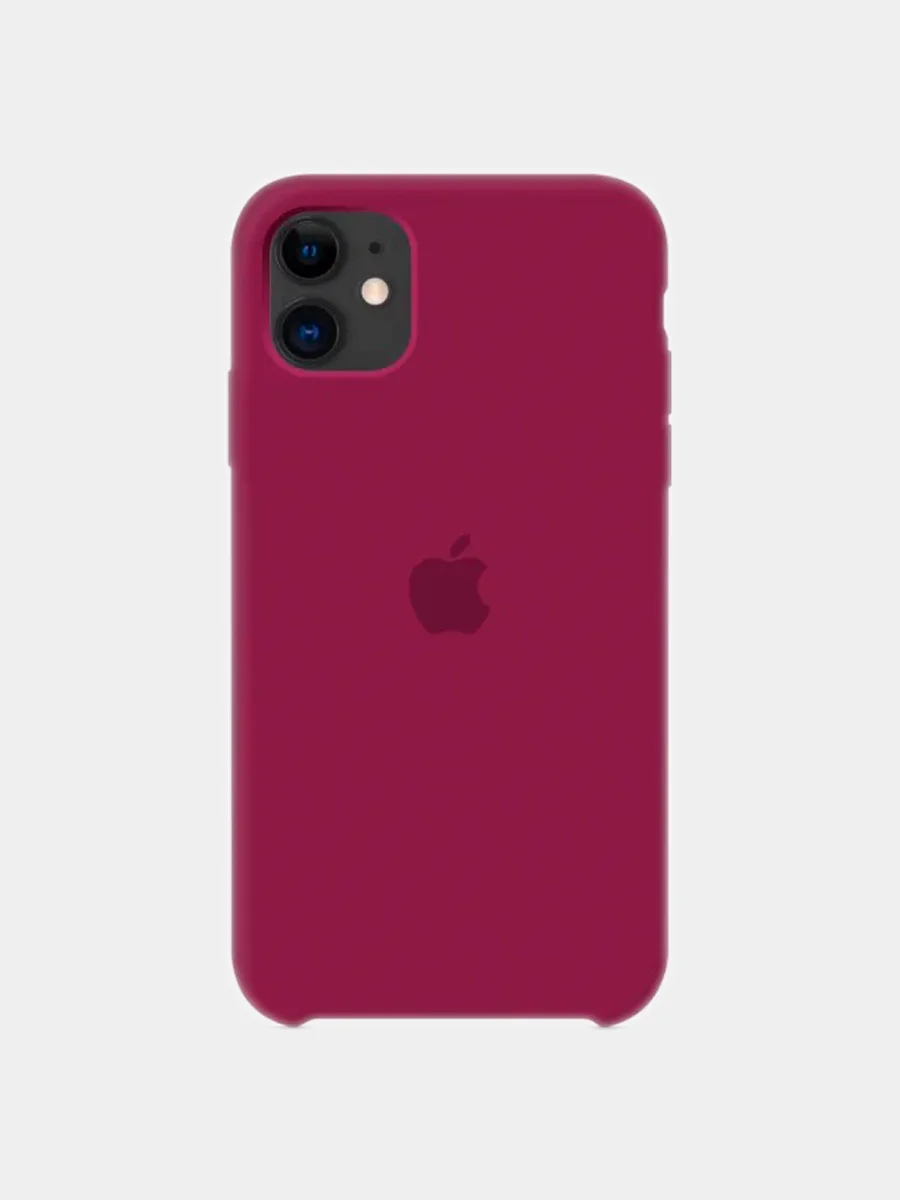 Багровый чехол силиконовый для iPhone Silicone Case, Xs Max
