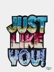 Тканевые нашивки на одежду из пайеток Just Like You