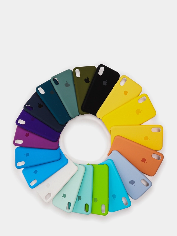 Силиконовый чехол для iPhone X/XS/XS Max/XR, цветной