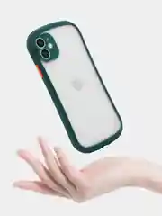 Серый меланж чехол матовый с полукруглыми краями Apple iPhone 12, 12Pro, 12mini, 11, 11Pro, 11ProMax