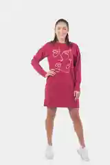 Платье из футера Лица ФП1406П3 бордовый, KLERY