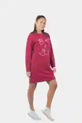 Платье из футера Лица ФП1406П3 бордовый, KLERY