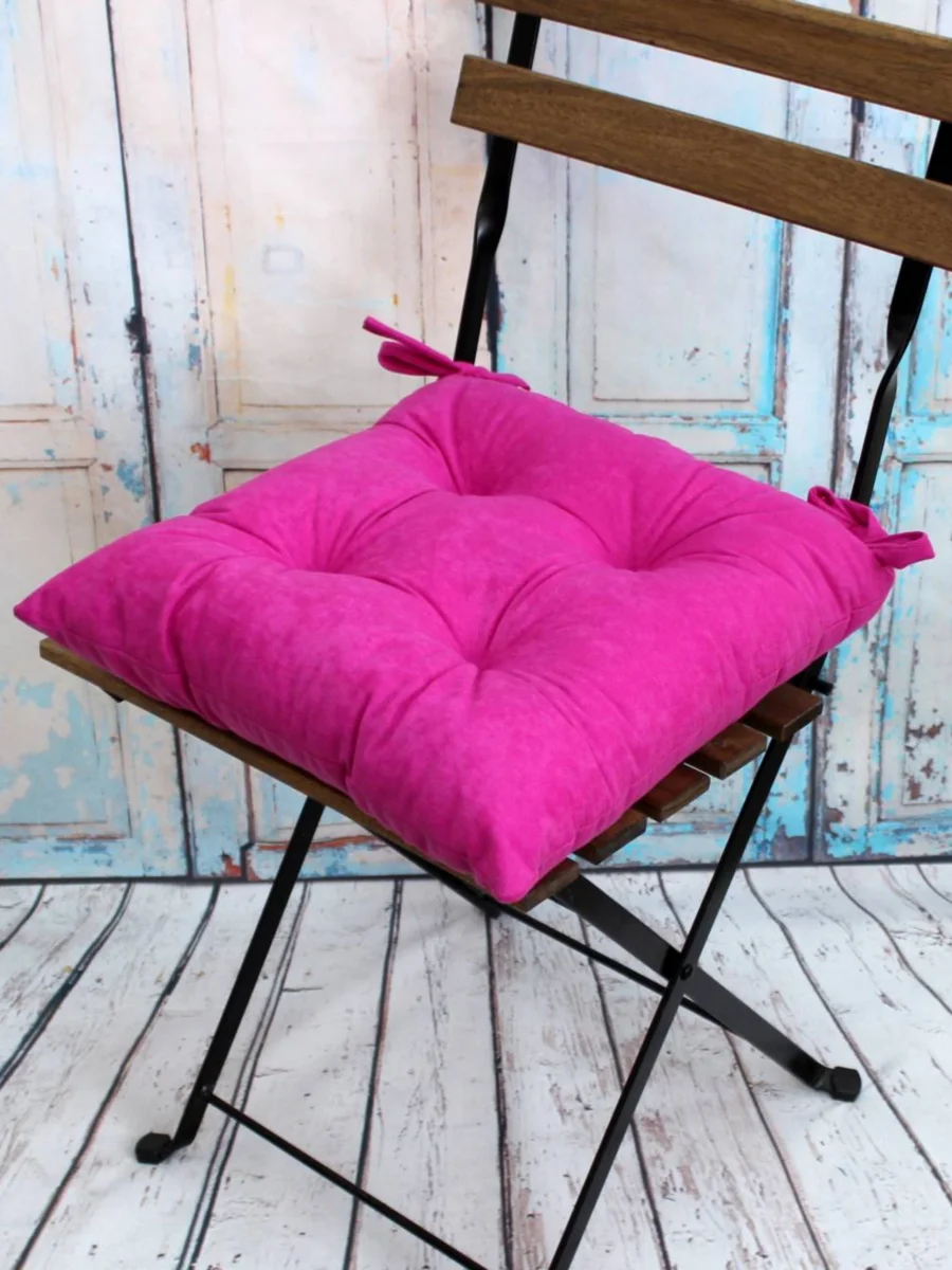 Фуксия подушка на стул Матех Velours, 42 х 41 см
