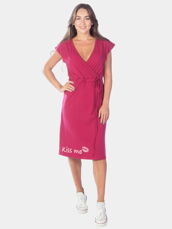 Платье Kiss me КЛП1385П1 бордовый, KLERY
