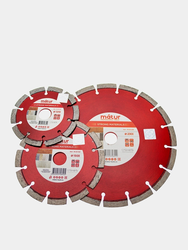 Диск алмазный сегмент Strong Materials, Matur (диам. 125-400 мм)