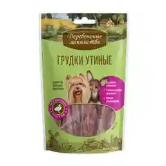 Деревенские лакомства Грудки утиные для мини-пород, 55 гр