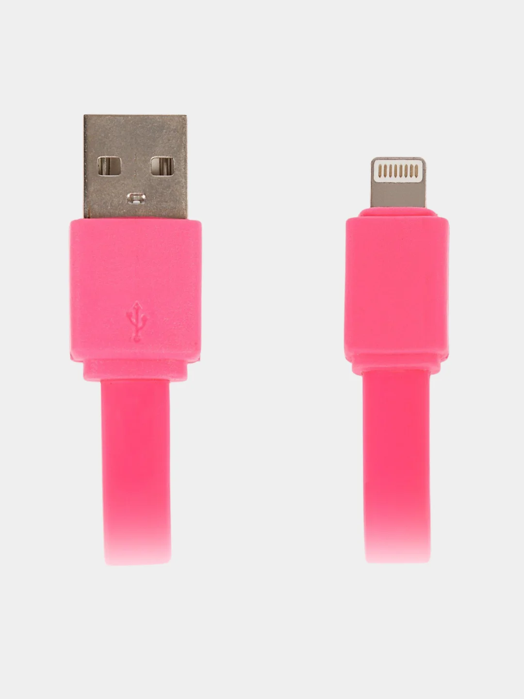 Кабель LuazON, Lightning - USB, 1 А, 20 см, розовый