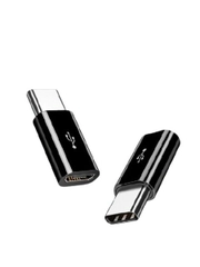 Адаптер-переходник Coffeesoft MicroUSB, USB type C, OTG, black, короткий