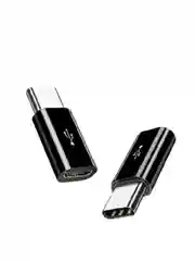 Адаптер-переходник Coffeesoft MicroUSB, USB type C, OTG, black, короткий