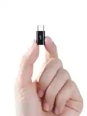 Адаптер-переходник Coffeesoft MicroUSB, USB type C, OTG, black, короткий