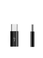 Адаптер-переходник Coffeesoft MicroUSB, USB type C, OTG, black, короткий