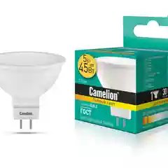 Лампа светодиодная Camelion 5Вт GU5.3 теплый белый свет MR16 (12041)