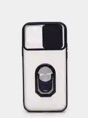 Синий чехол с защитой камеры для iPhone 12, полупрозрачный цветной