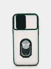 Зеленый чехол с защитой камеры для iPhone 12, полупрозрачный цветной