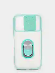 Бирюзовый чехол с защитой камеры для iPhone 12, полупрозрачный цветной