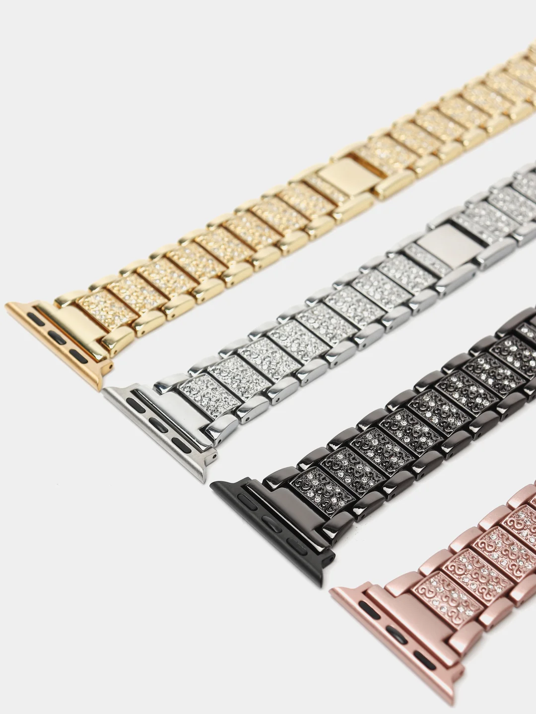 Золотой металлический женский ремешок Apple Watch 38, 40, 41, 42, 44, 45, 49 мм стальной браслет