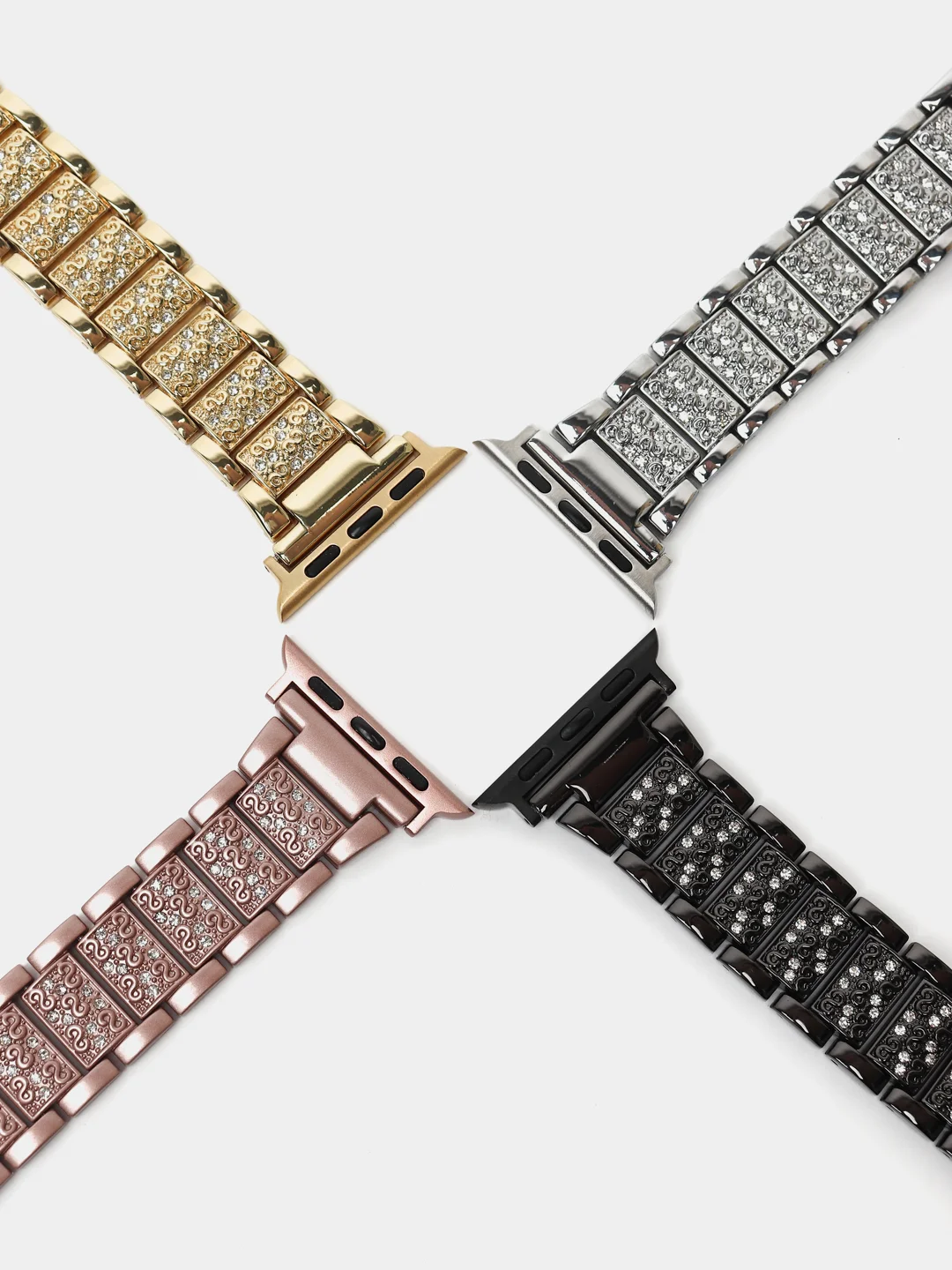 Золотой металлический женский ремешок Apple Watch 38, 40, 41, 42, 44, 45, 49 мм стальной браслет