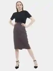 Юбка прямая с завышенной талией