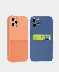 Желтый силиконовый чехол шёлк wallet для карт и визиток Apple iPhone X/XR/XS/11/12/Mini/Pro Max