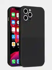 Черный силиконовый чехол шёлк wallet для карт и визиток Apple iPhone X/XR/XS/11/12/Mini/Pro Max