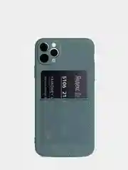 Желтый силиконовый чехол шёлк wallet для карт и визиток Apple iPhone X/XR/XS/11/12/Mini/Pro Max