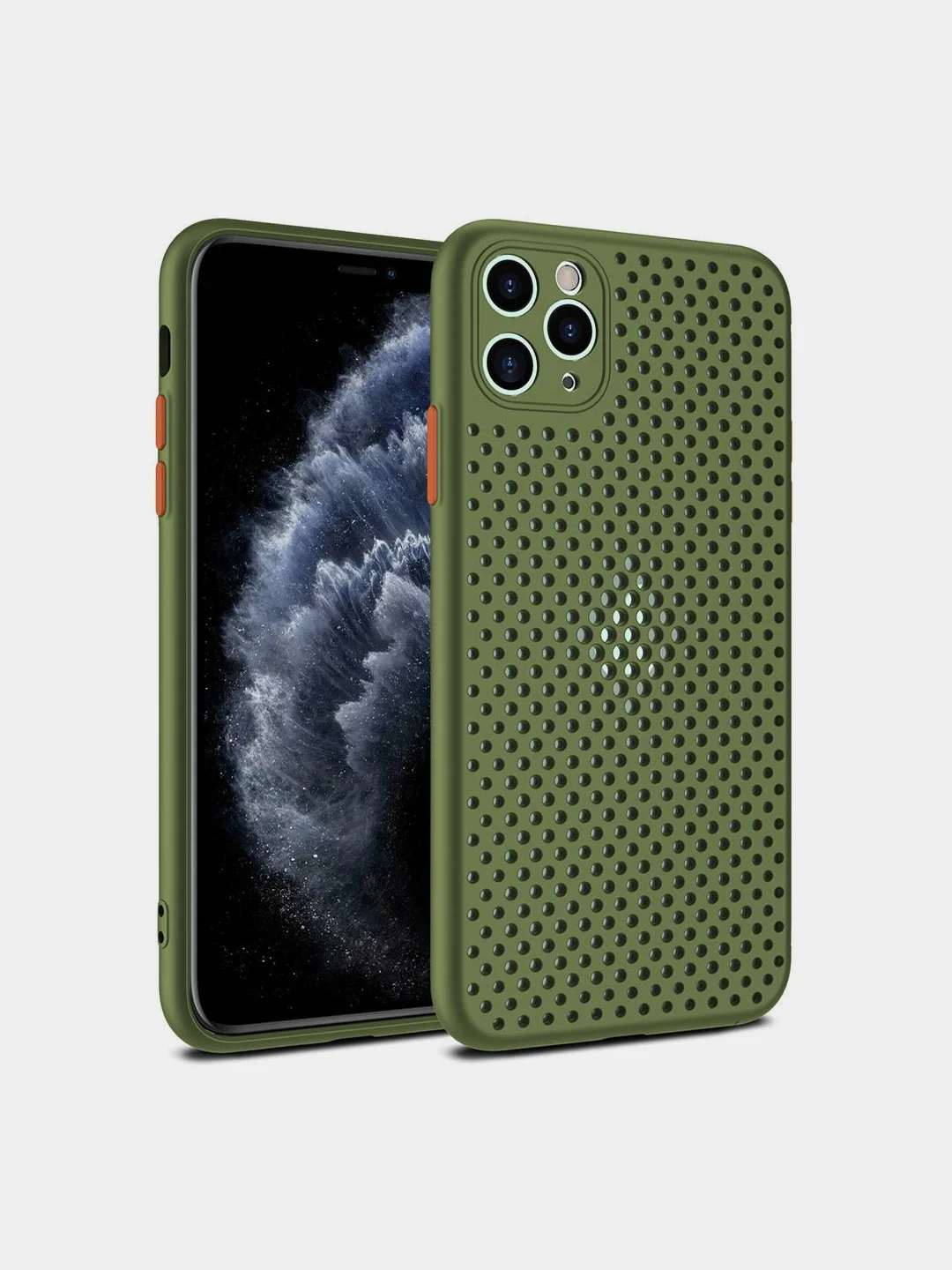 Оливковый чехол для iPhone 6/6S,6s Plus,7/8,8 Plus,X/XS,XR,Xs Max,11 Pro Max,12Mini,12 Pro Max