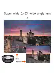 Объектив с функциями Macro 0,45Х широкоугольный и 12.5X макро для iPhone и Android проф HD