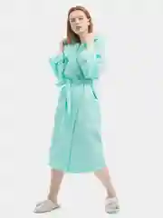 Вафельный женский халат с капюшоном, банный, Lilians