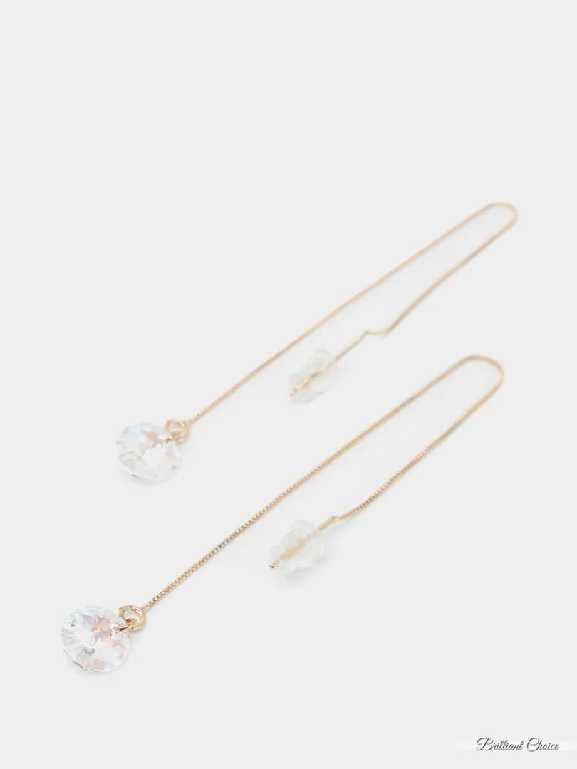 Женские серьги с кристаллами Swarovski