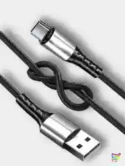 Черный кабель для передачи данных и быстрой зарядки Type-C, Micro-USB, Lightning, 3A