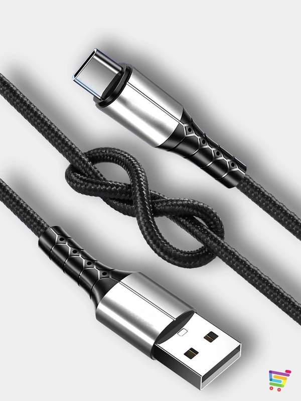 Кабель для передачи данных и быстрой зарядки Type-C, Micro-USB, Lightning, 3A