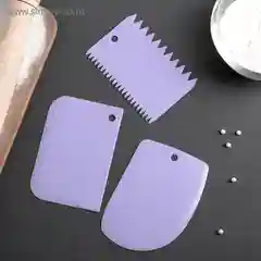 Набор шпателей кондитерских, 11*58 см, 11*26*5 см, 10*7 см, 3 предмета, цвет МИКС