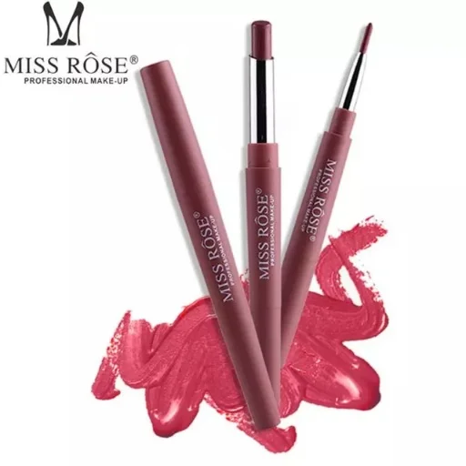 Карандаш для губ + помада, матовые, Miss Rose