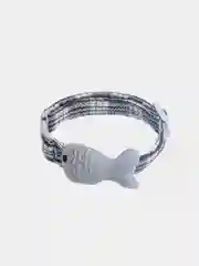 Серый декоративный стильный ошейник с рыбкой, для кошек и собак, 21-30 см