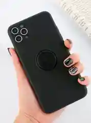 Черный чехол для iPhone 11 pro, с кольцом держателем