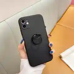 Черный чехол для iPhone 12 mini, с кольцом держателем