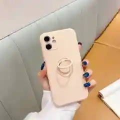Розовый чехол для iPhone 12 mini, с кольцом держателем