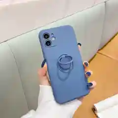 Синий чехол для iPhone 12 mini, с кольцом держателем