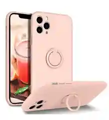 Розовый чехол для iPhone 11 pro, с кольцом держателем
