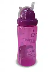 Фиолетовый поильник Baby Land с трубочкой, 300 ml